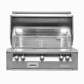 Alfresco ALXE 36-Inch Built-In Gas Grill With Sear Zone And Rotisserie compact BBQ grill for small spaces
