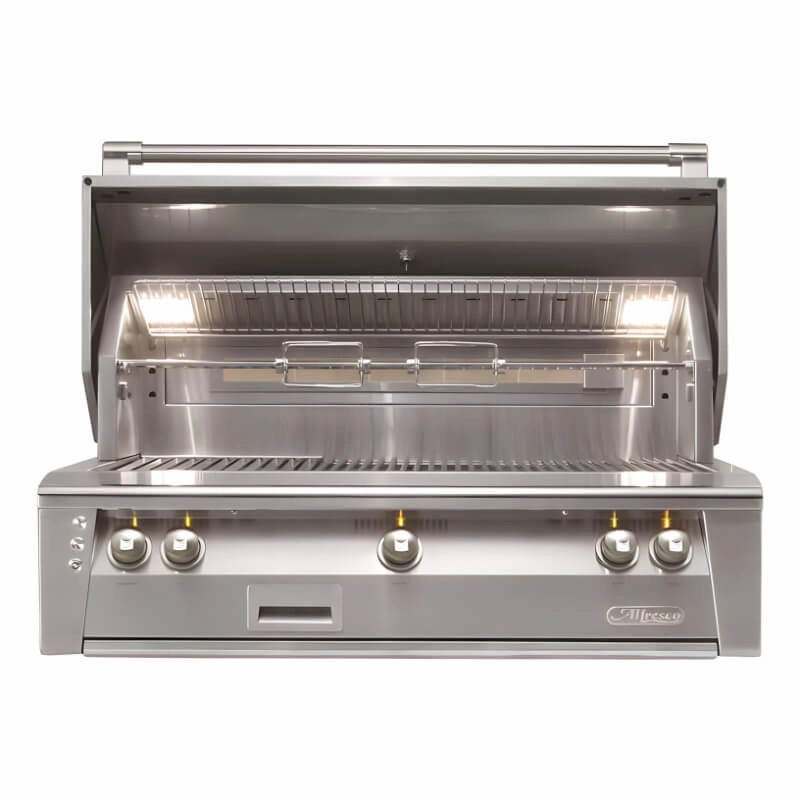 Alfresco ALXE 42-Inch Built-In Gas Grill With Rotisserie compact BBQ grill for small spaces