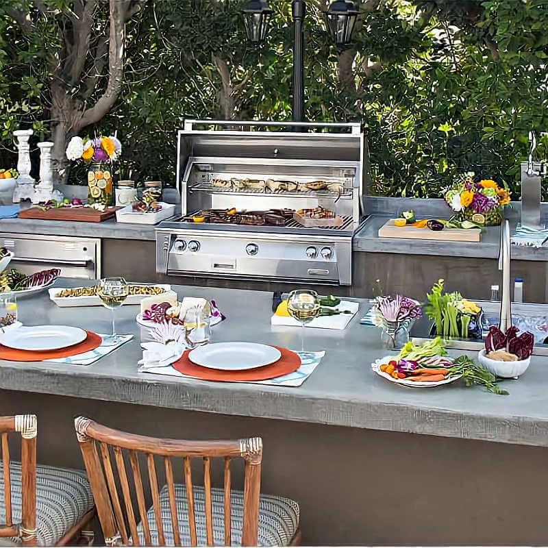 Alfresco ALXE 42-Inch Built-In Gas Grill With Rotisserie