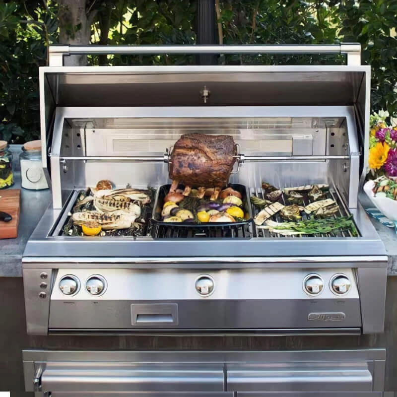 Alfresco ALXE 42-Inch Freestanding Gas Grill With Rotisserie