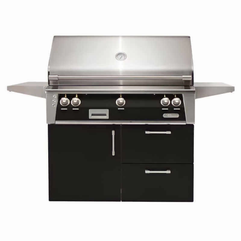 Alfresco ALXE 42-Inch Gas Grill on Deluxe Cart With Rotisserie