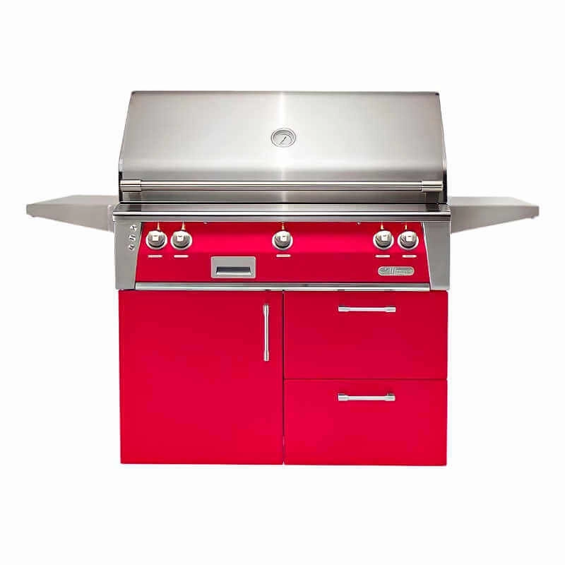 Alfresco ALXE 42-Inch Gas Grill on Deluxe Cart With Rotisserie