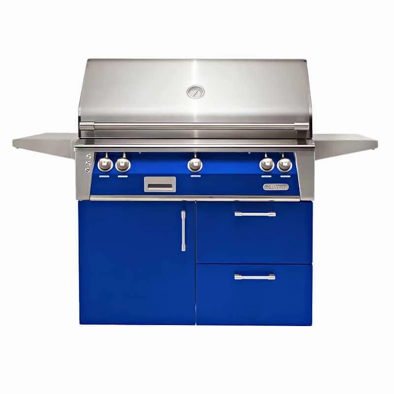 Alfresco ALXE 42-Inch Gas Grill on Deluxe Cart With Rotisserie