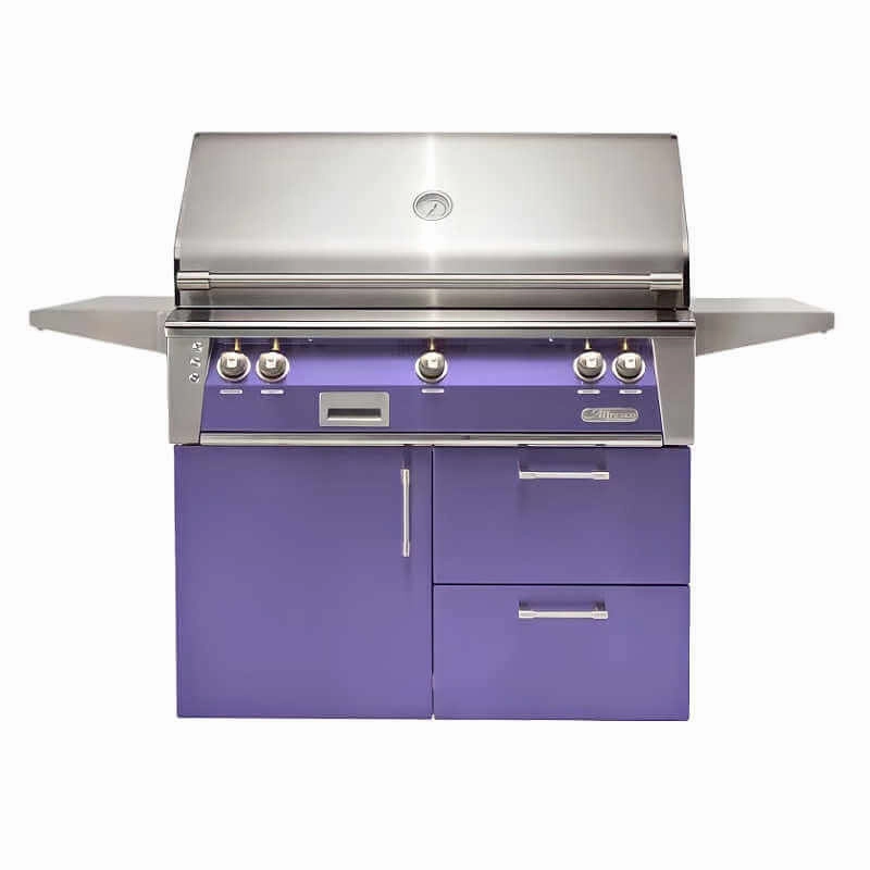 Alfresco ALXE 42-Inch Gas Grill on Deluxe Cart With Rotisserie