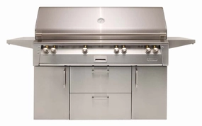 Alfresco ALXE 56-Inch Freestanding Gas All Grill With Sear Zone And Rotisserie ALXE-56BFGC compact BBQ grill for small spaces