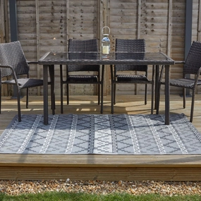 Alfresco Outdoor rug  Aztec Slate 150 x 210cmoutdoor garden decorative ornaments