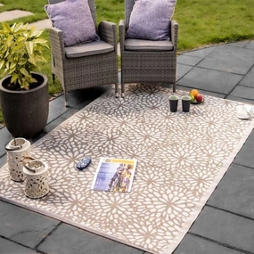 Alfresco Outdoor rug  Bloom Mocha 150 x 210cmoutdoor garden decorative ornaments