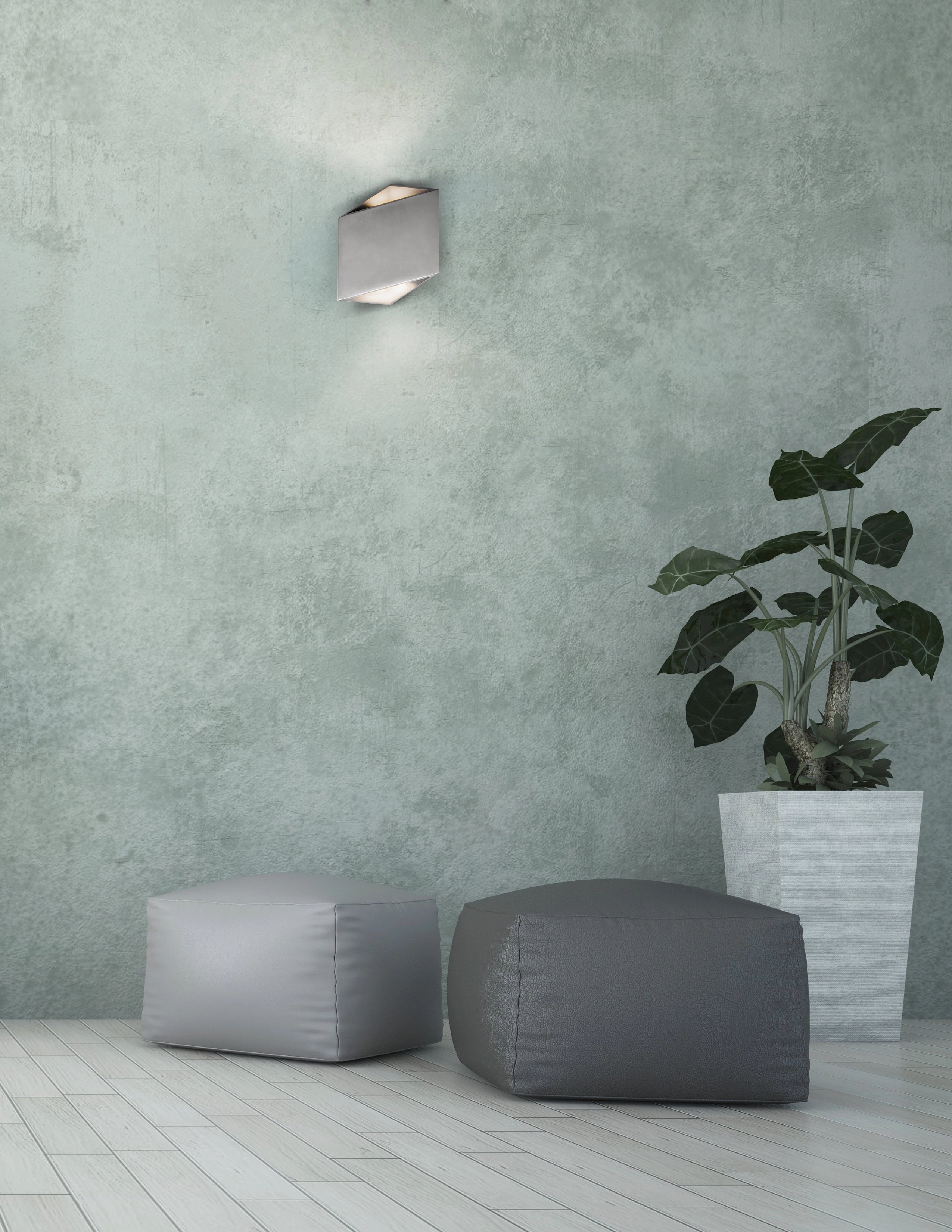 Alumilux Facet LED Outdoor Wall Sconce Satin Aluminum