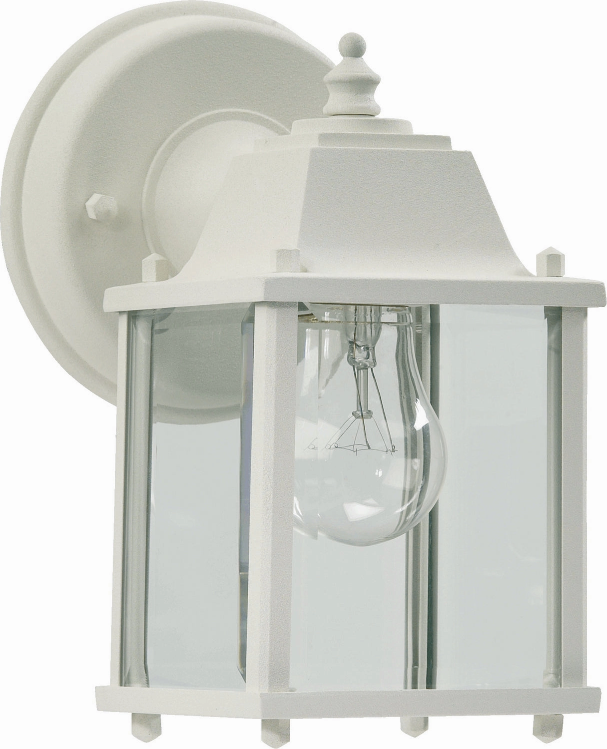 Aluminum Box Lanterns One Light Wall Mount WhiteOutdoor wall sconces with motion sensor