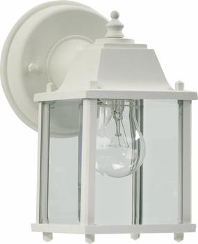 Aluminum Box Lanterns One Light Wall Mount WhiteOutdoor wall sconces with motion sensor