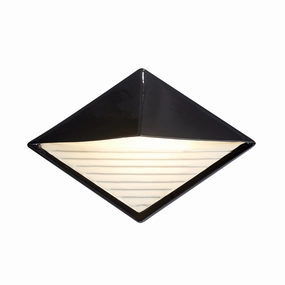 Ambiance LED Wall Sconce Gloss Black w/Matte WhiteOutdoor wall sconces with motion sensor
