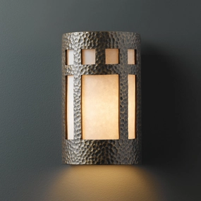 Ambiance Wall Sconce Hammered BrassOutdoor wall sconces with motion sensor