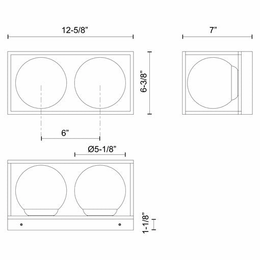 Amelia 2-Light 13" Exterior Wall