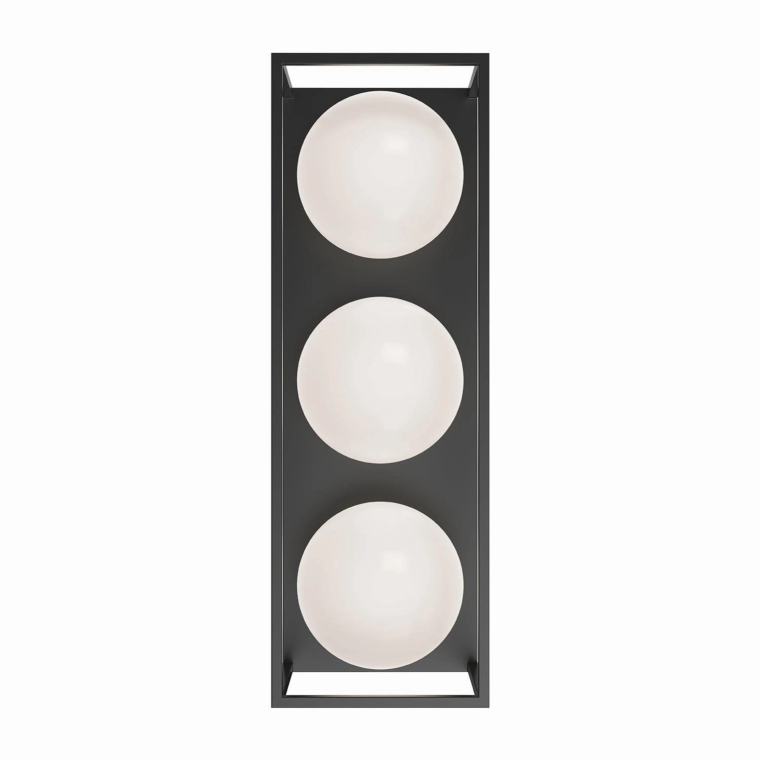 Amelia Three Light Outdoor Wall Lantern Black