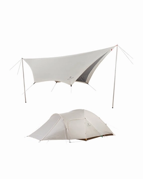 Amenity Medium Tent & Tarp Set in Ivory essential outdoor cooking accessories kit
