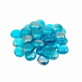 American Fyre Designs 10 lbs Blue Topaz Fyre Gems Media GLG-10-TFireproof mat for under fire pit
