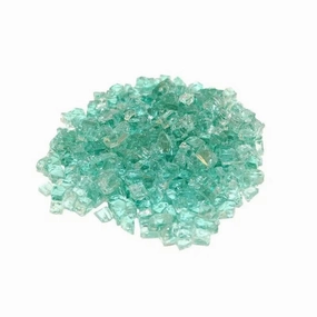 American Fyre Designs 10 lbs Emerald Fyre Glass Media GL-10-EFireproof mat for under fire pit