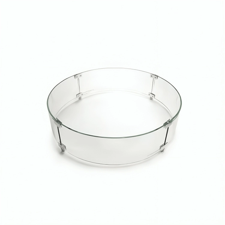 American Fyre Designs 26" Round Glass Wind Guard 8208-WGFireproof mat for under fire pit