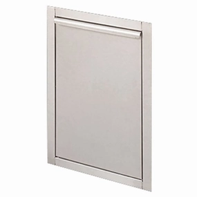 American Hearth 48-inch Stainless Steel Tilt-out Propane Tank Door BBAFireproof mat for under fire pit