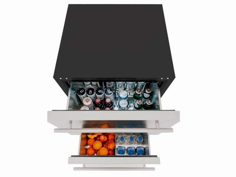 American Made Grills 24" 5.3C Deluxe 2-Drawer Fridge RFR-24DR2-A