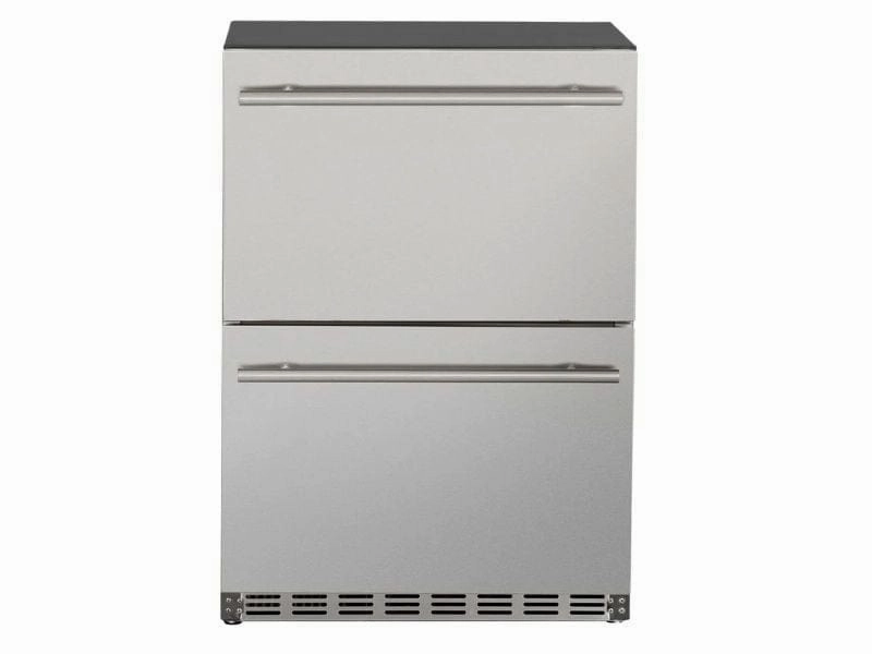 American Made Grills 24" 5.3C Deluxe 2-Drawer Fridge RFR-24DR2-A outdoor beverage cooler with wheels