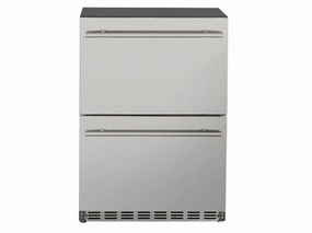 American Made Grills 24" 5.3C Deluxe 2-Drawer Fridge RFR-24DR2-A outdoor beverage cooler with wheels