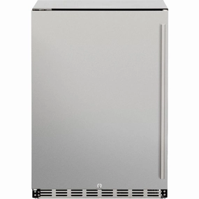 American Made Grills AMG 24" 5.3c Deluxe Outdoor Rated Refrigerator outdoor beverage cooler with wheels