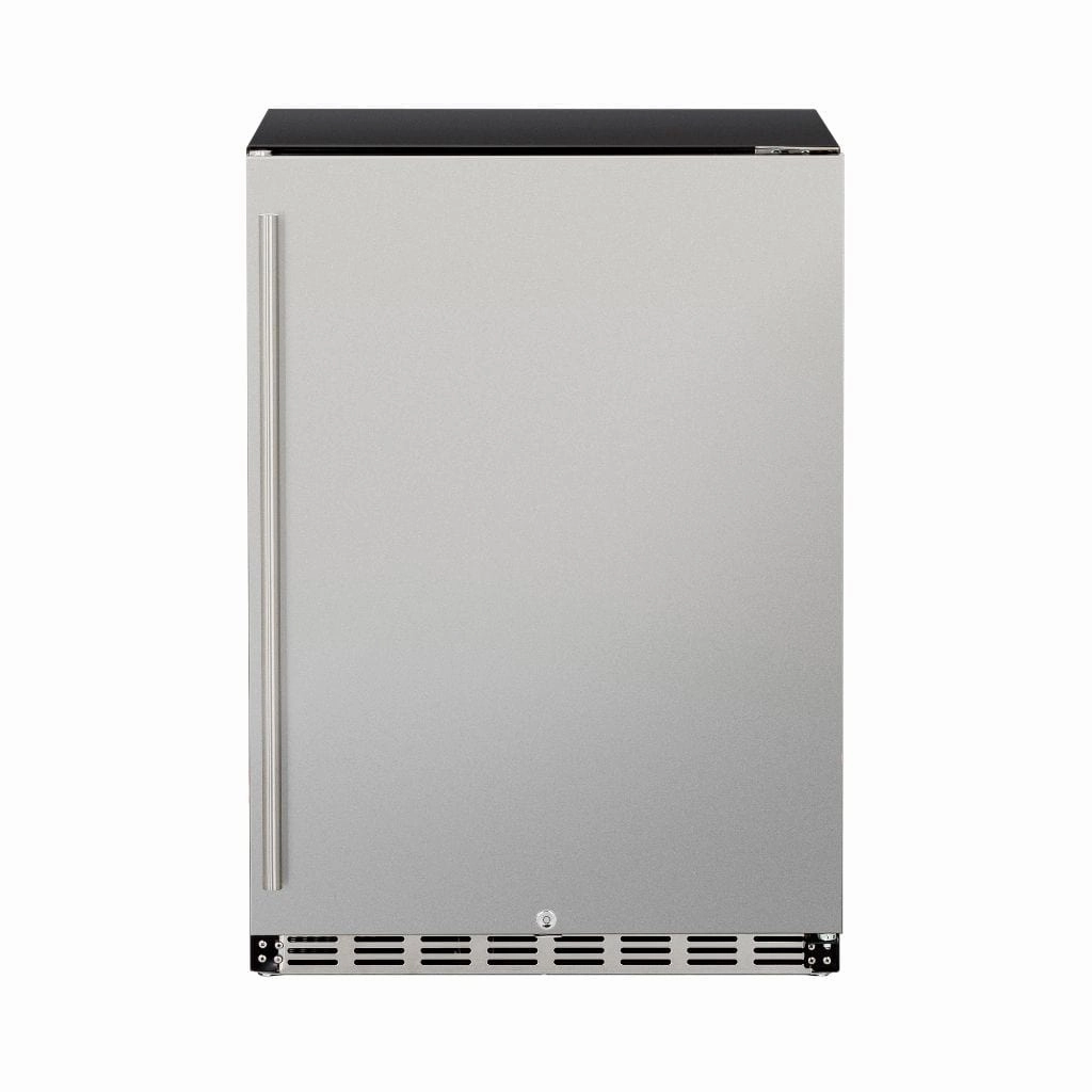 American Made Grills AMG 24" 5.3c Outdoor Rated Refrigerator SSRFR-24 outdoor beverage cooler with wheels