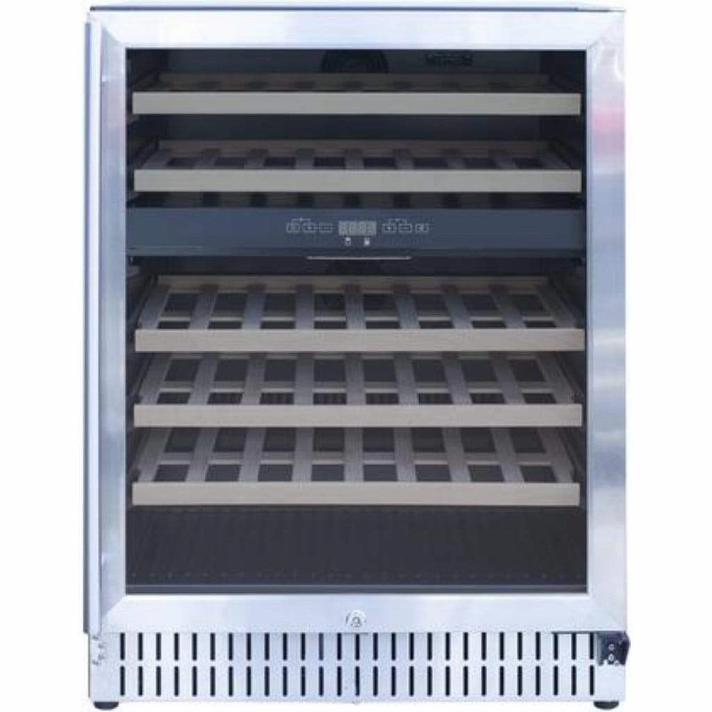 American Made Grills AMG 24" Deluxe Outdoor Rated Dual Zone Wine Cooler SSRFR-24W