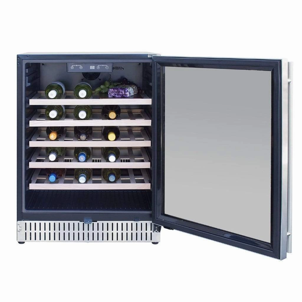 American Made Grills AMG 24" Deluxe Outdoor Rated Dual Zone Wine Cooler SSRFR-24W