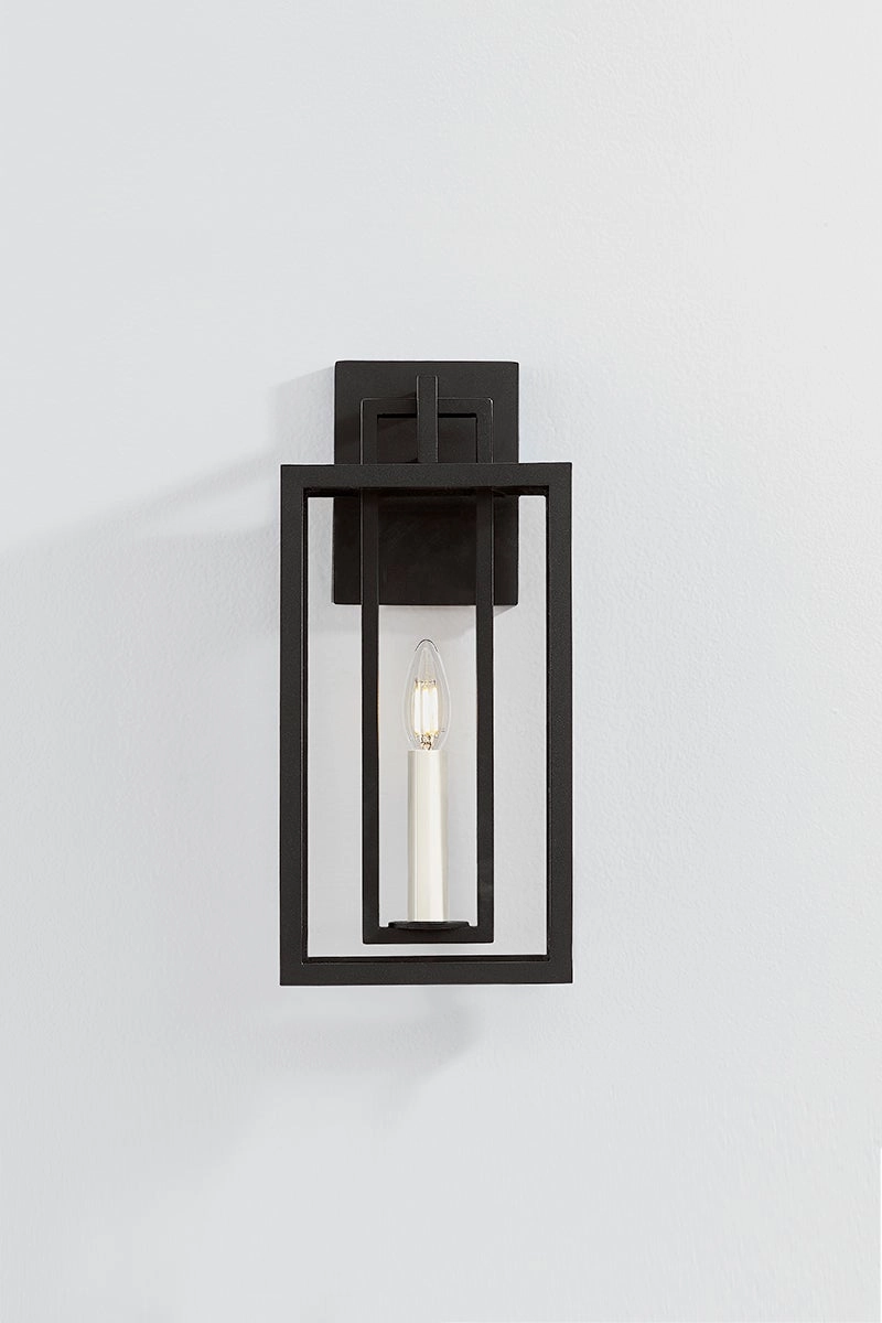 Amire One Light Outdoor Wall Sconce Textured Black