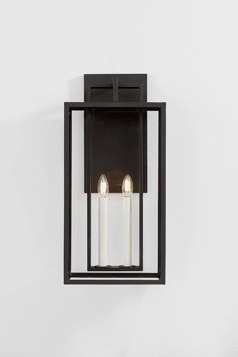 Amire Two Light Outdoor Wall Sconce Textured Black