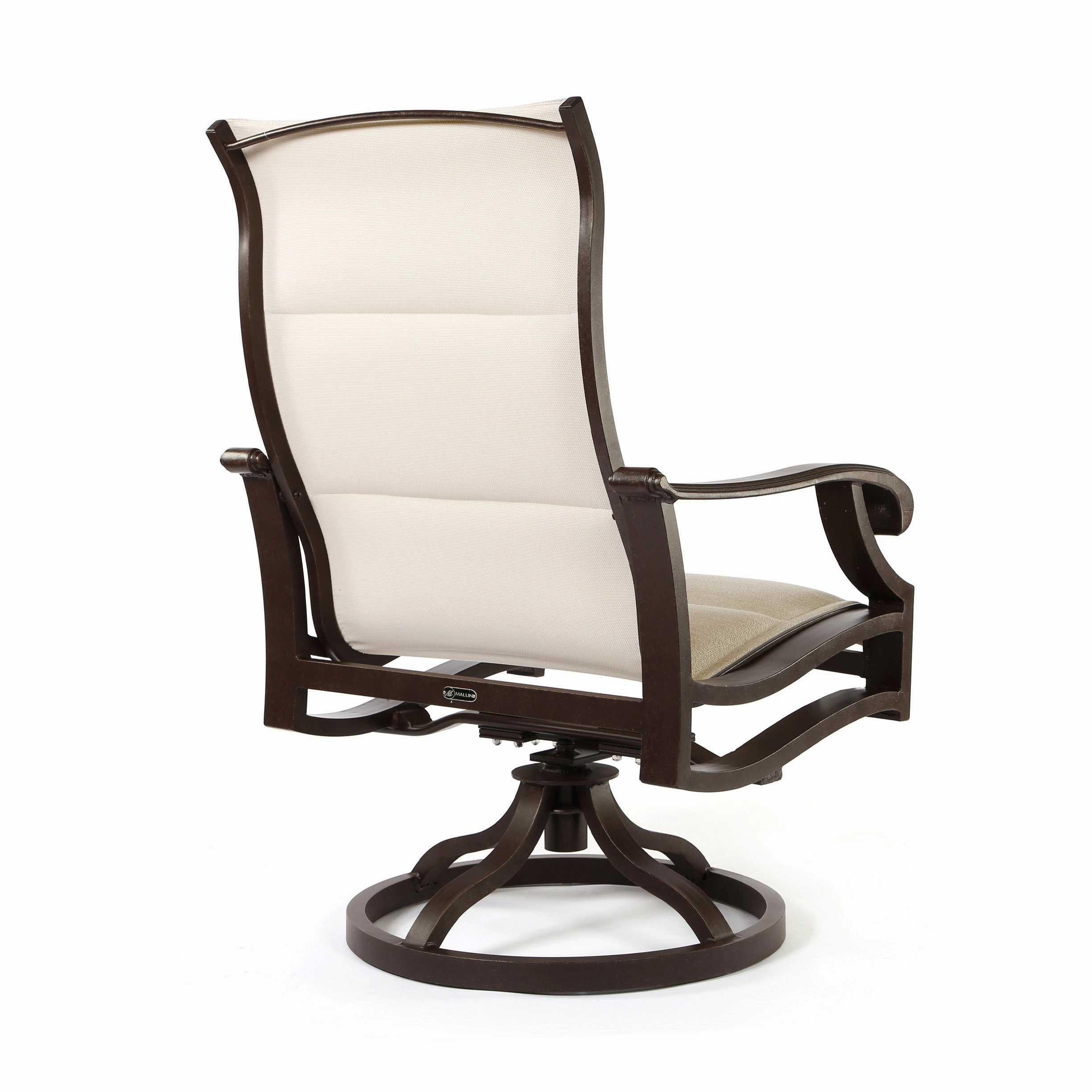 Anthem Padded Sling Swivel Rocker Dining Armchair