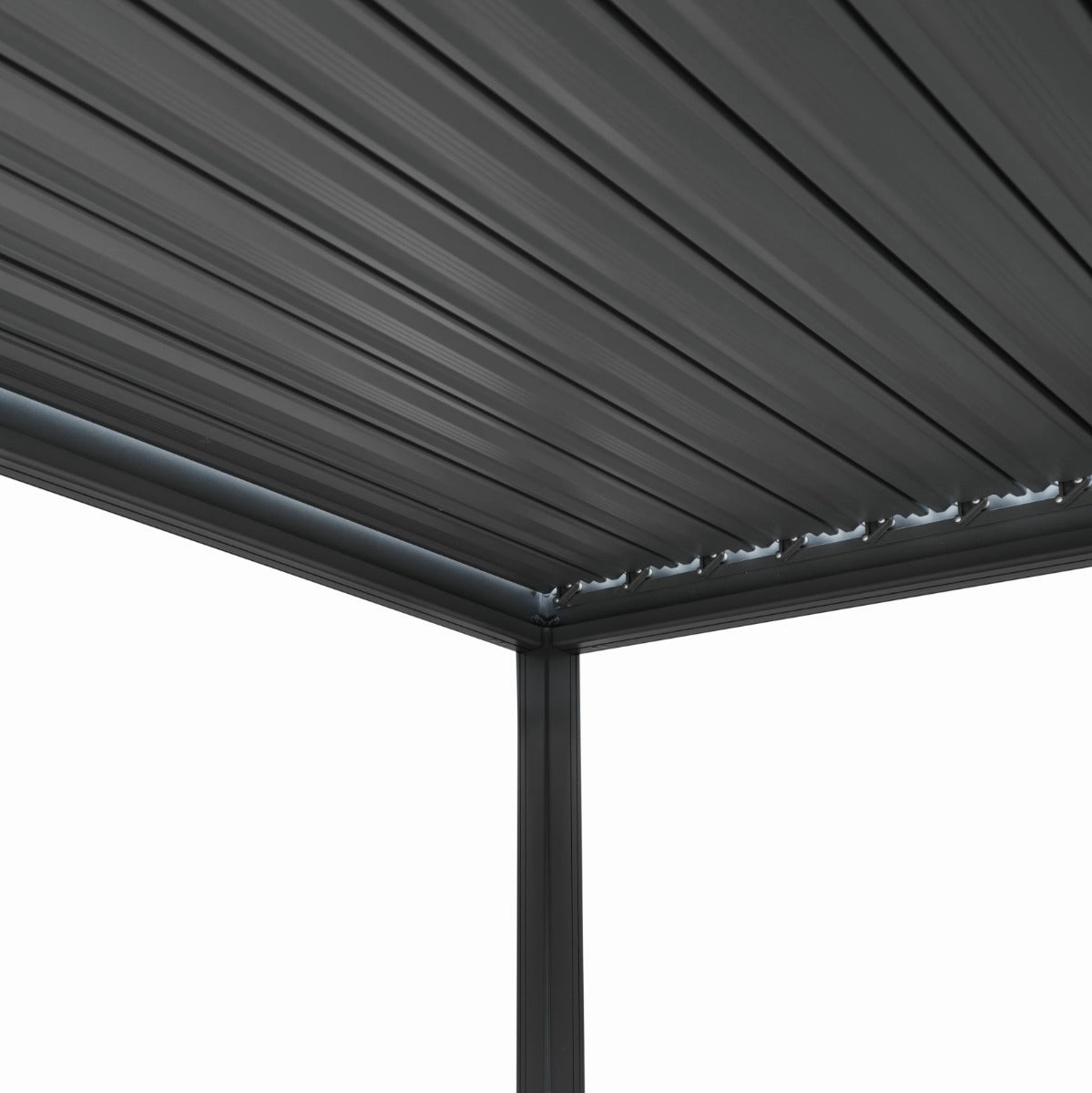 Anthracite Aluminium Pergola - 3m x 4m