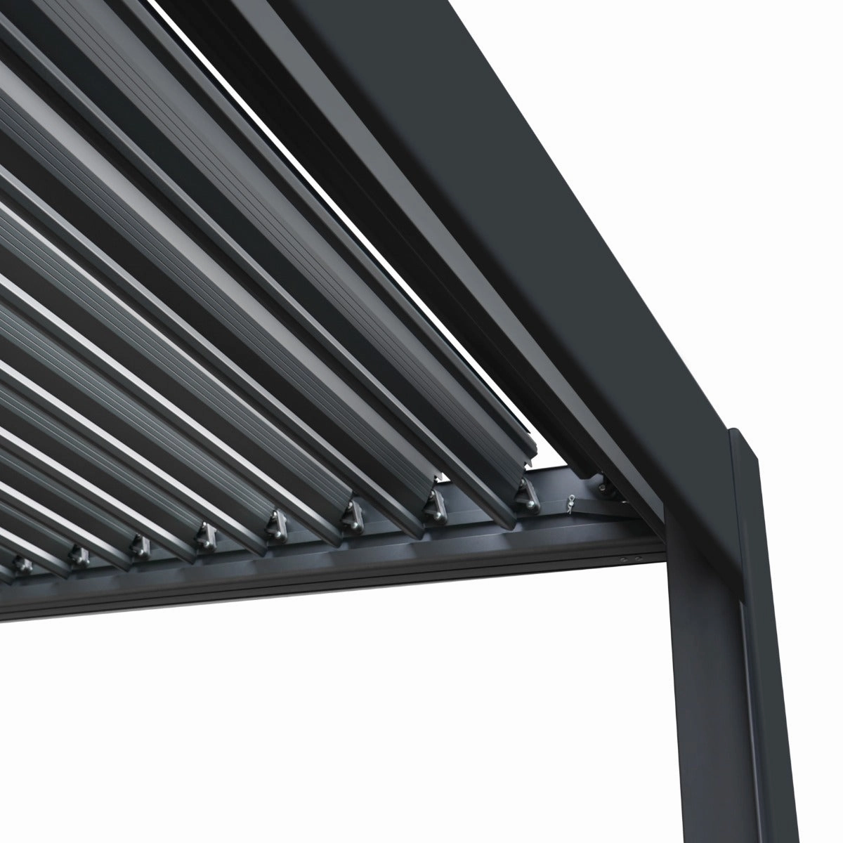 Anthracite Aluminium Pergola - 3m x 4m