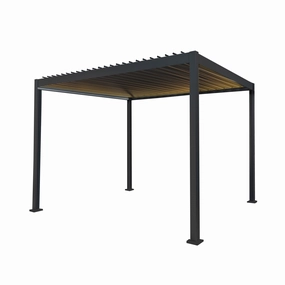 Anthracite Aluminium Pergola With LED Lights - 3m x 3moutdoor patio furniture set