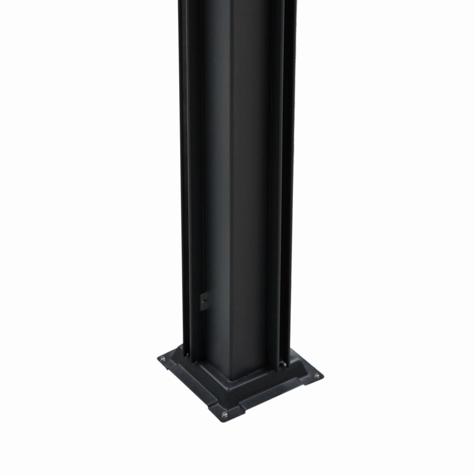 Anthracite Aluminium Pergola With LED Lights & 2 x Shutter Panels - 3m x 3m