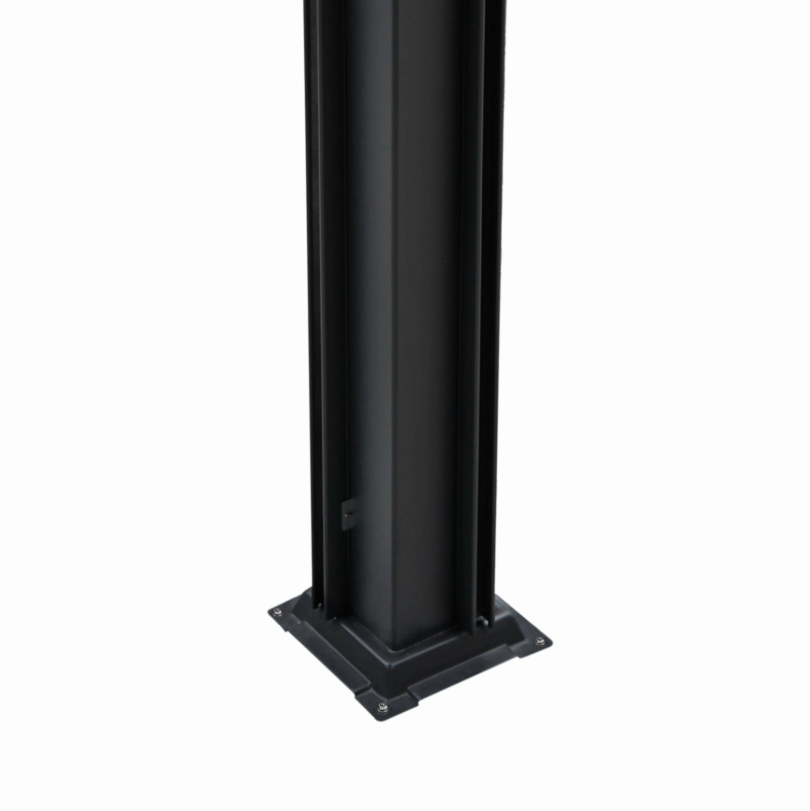 Anthracite Aluminium Pergola With LED Lights & 2 x Shutter Panels - 3m x 4m