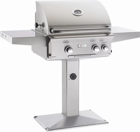AOG American Outdoor Grill L Series 24" Post Mount with Base Grill 24NPL compact BBQ grill for small spaces