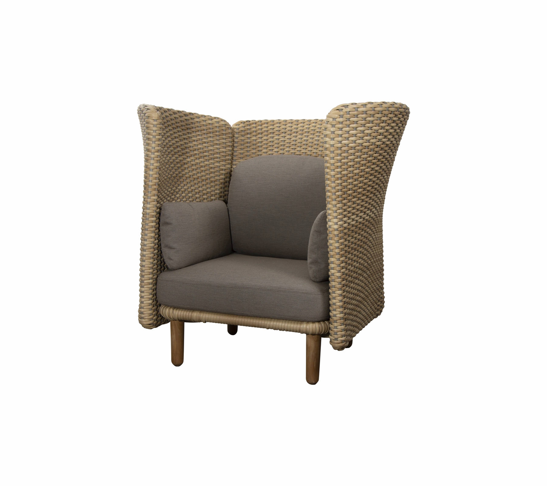 Arch lounge chair w/ high arm/backrest