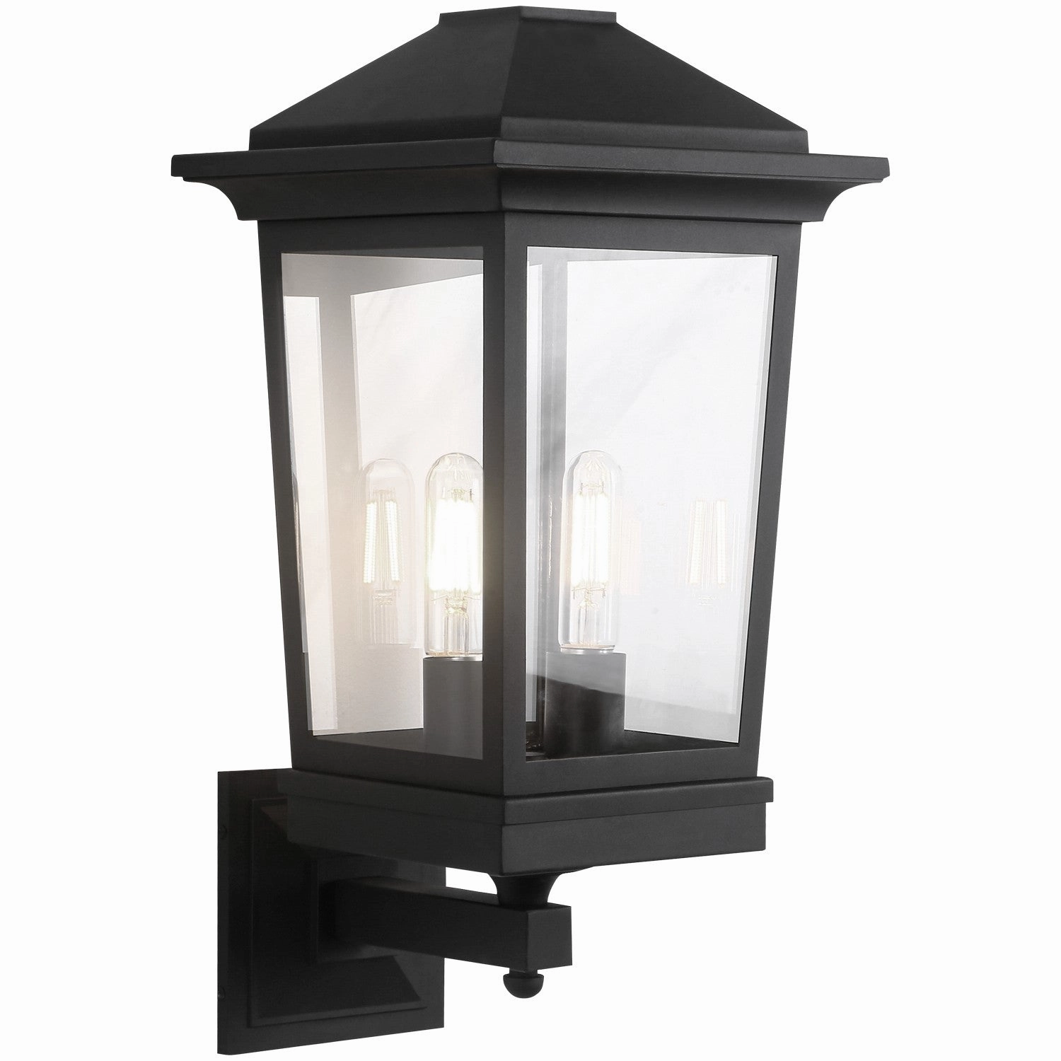 Ardenno Two Light Wall Sconce Matte BlackOutdoor wall sconces with motion sensor