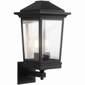 Ardenno Two Light Wall Sconce Matte BlackOutdoor wall sconces with motion sensor