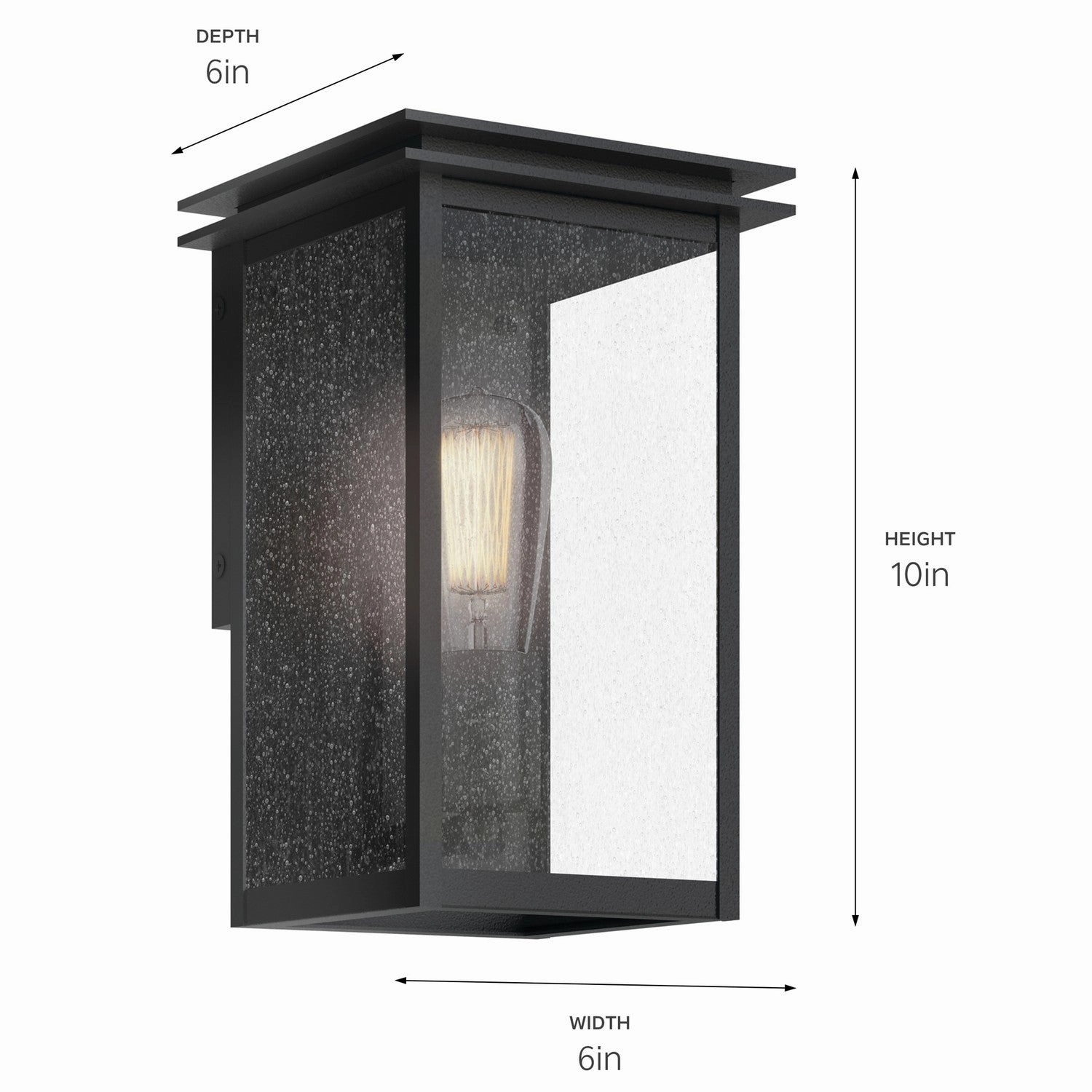 Arkville One Light Outdoor Wall Mount Textured Black