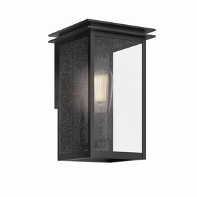 Arkville One Light Outdoor Wall Mount Textured BlackOutdoor wall sconces with motion sensor