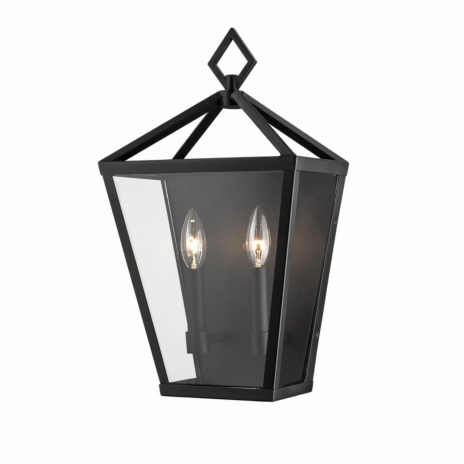 Arnold Two Light Outdoor Wall Bracket Powder Coated BlackOutdoor wall sconces with motion sensor