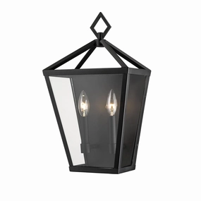 Arnold Two Light Outdoor Wall Bracket Powder Coated BlackOutdoor wall sconces with motion sensor