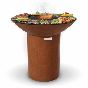 Arteflame 40 inch XXL High Round Base Grill AF40HRB compact BBQ grill for small spaces