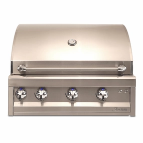Artisan 32-Inch 3-Burner Built-In Professional Gas Grill With Rotisserie & Light ARTP-32-NG/LP stainless steel BBQ grill with side table