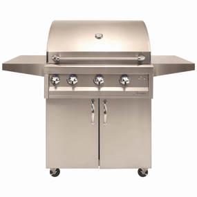 Artisan 32-Inch 3-Burner Professional Freestanding Gas Grill With Rotisserie & Light ARTP-32C-NG/LP compact BBQ grill for small spaces