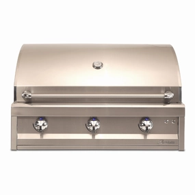 Artisan 36-Inch 3-Burner Built-In American Eagle Gas Grill AAEP-36-NG/LP stainless steel BBQ grill with side table